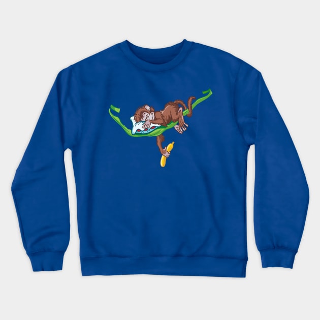 donkey sleeping vine banana Crewneck Sweatshirt by Mako Design 